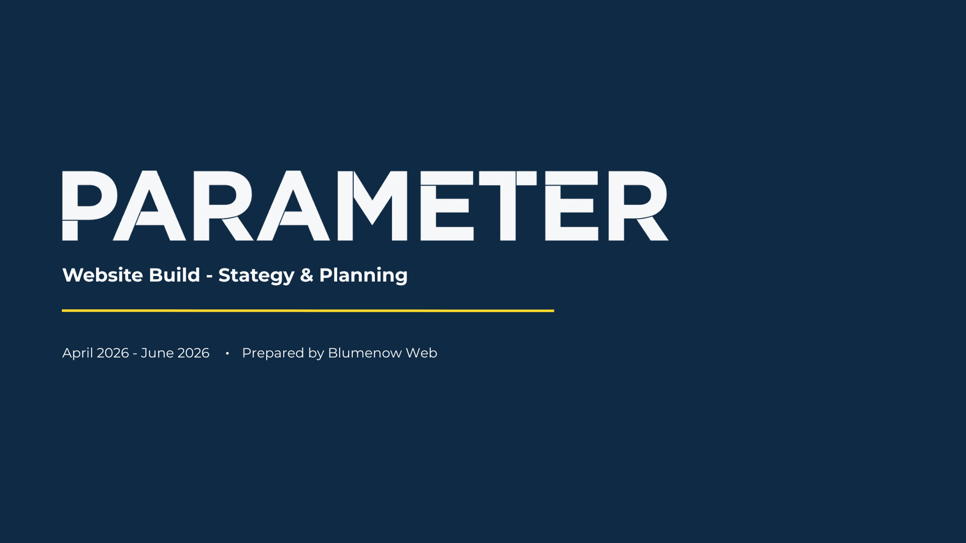 Parameter slide 1